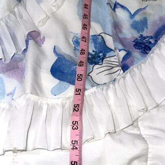 Floral Maxi Dress With Ruffle Detail & Spaghetti Straps By Elan - Picture 9 of 11